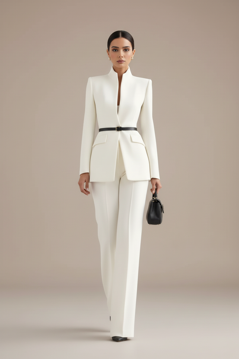 Clara | Completo Donna Elegante – Blazer e Pantaloni Palazzo per Look Professionale e Sofisticato 9