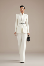 Clara | Completo Donna Elegante – Blazer e Pantaloni Palazzo per Look Professionale e Sofisticato 9