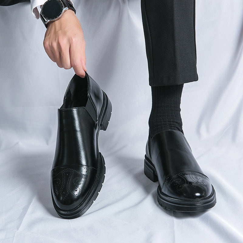Cortas | Men's Genuine Leather Shoes – Luxury Tailored Brogue Brogues & Arch Support Black