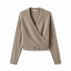 Luna | Women’s Crossed Wrap Sweater – Chic Ballet-Inspired Knit & Refined Slimming Waist