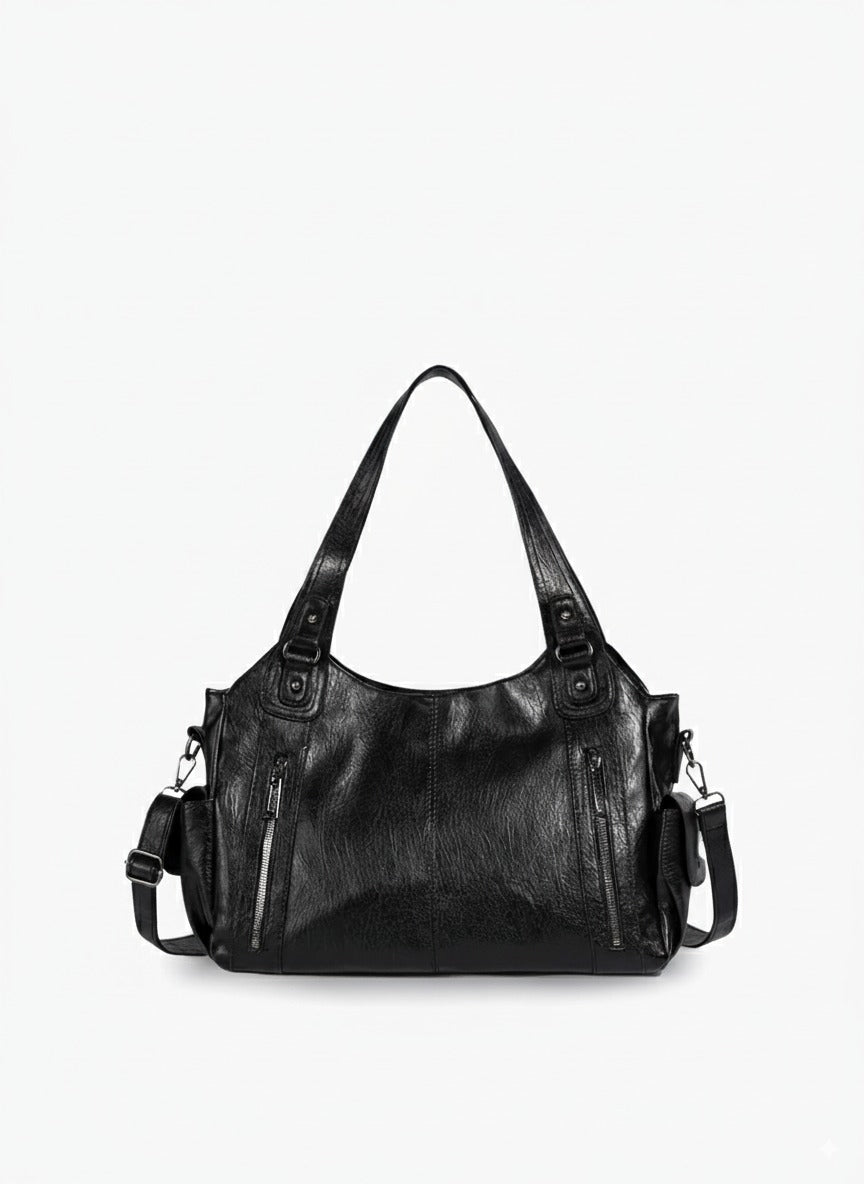 Bersh | Women’s Shoulder Bag in Vegan PU Leather Black