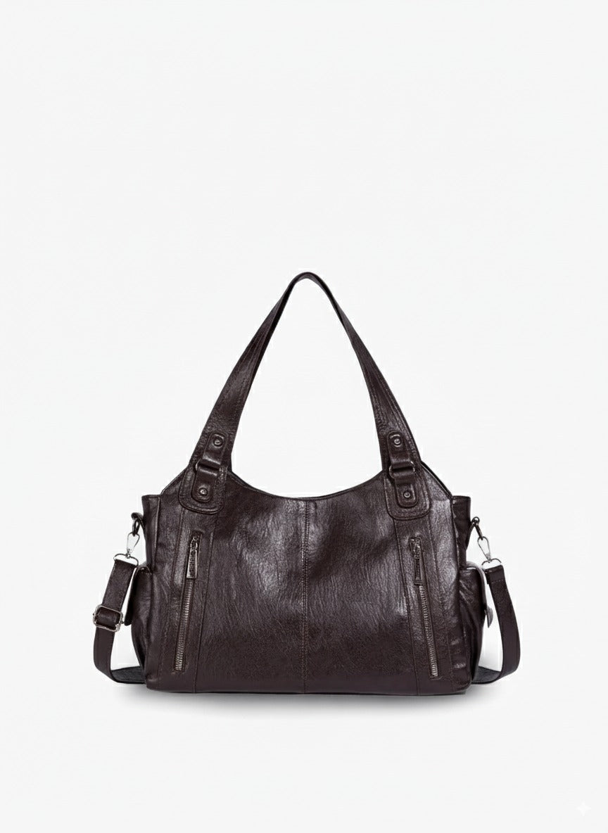 Bersh | Women’s Shoulder Bag in Vegan PU Leather Brown