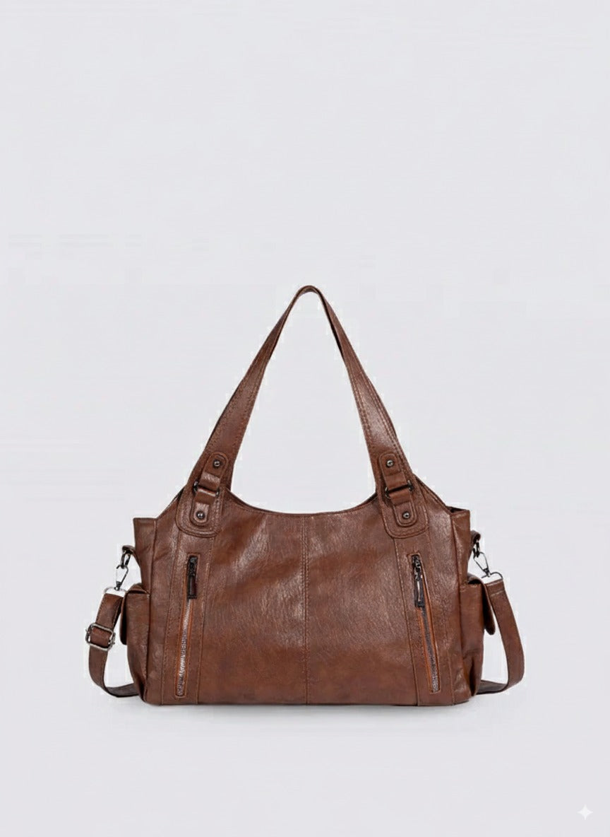 Bersh | Women’s Shoulder Bag in Vegan PU Leather Light Brown