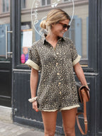 Serene | Women’s Leopard Romper Jumpsuit
