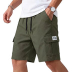 Daan | Men's Cargo Shorts Summer Streetwear Elastic Waist Army Green