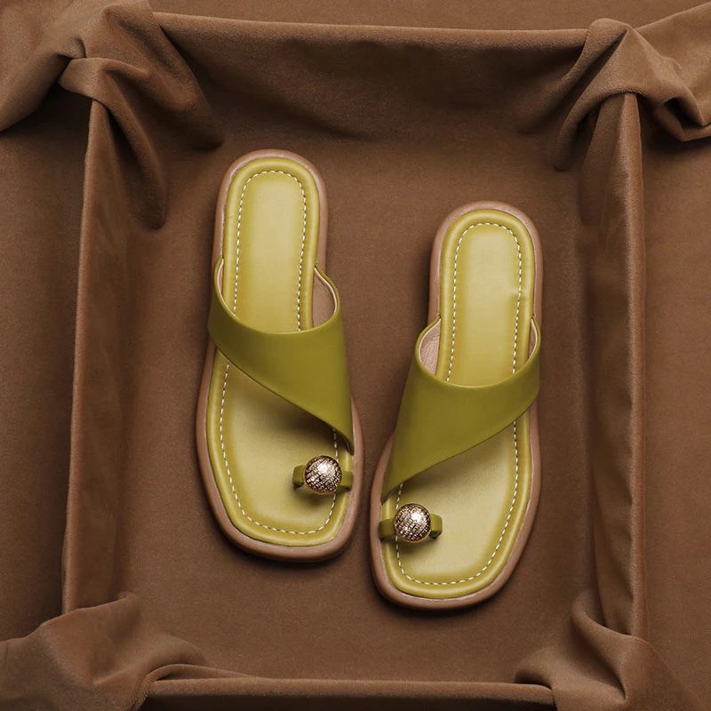 Daisy | Women's Faux Leather Sandals – Chic Artisan Craft & Refined Slimming Silhouette