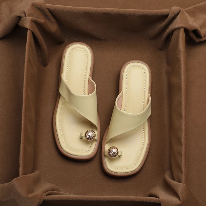 Daisy | Women's Faux Leather Sandals – Chic Artisan Craft & Refined Slimming Silhouette
