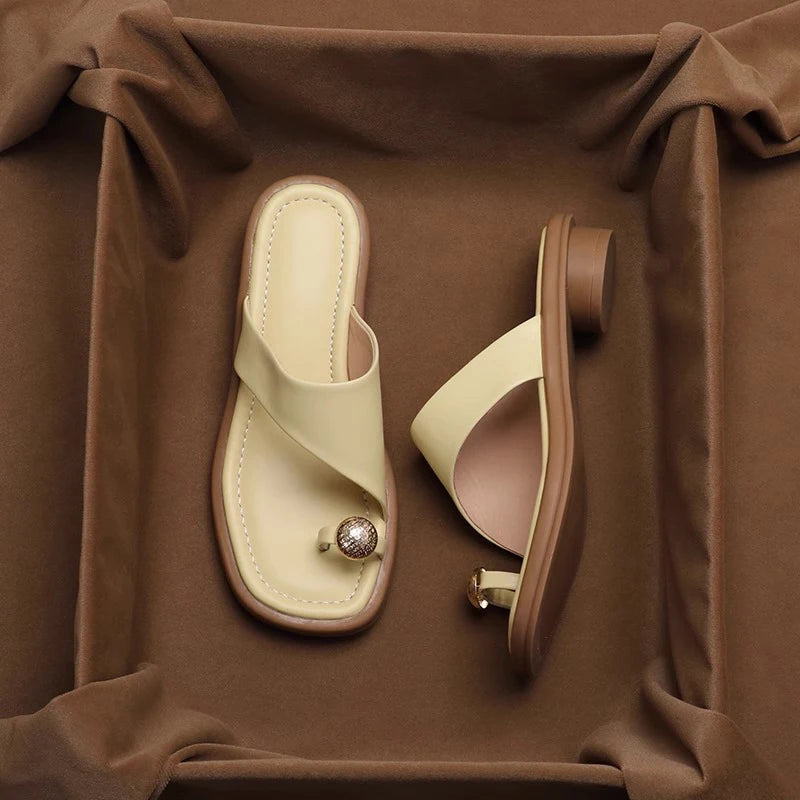 Daisy | Women's Faux Leather Sandals – Chic Artisan Craft & Refined Slimming Silhouette