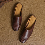 Luna | Women’s Genuine Leather Mules – Chic Slip-On Loafers & Refined Artisan Cushion
