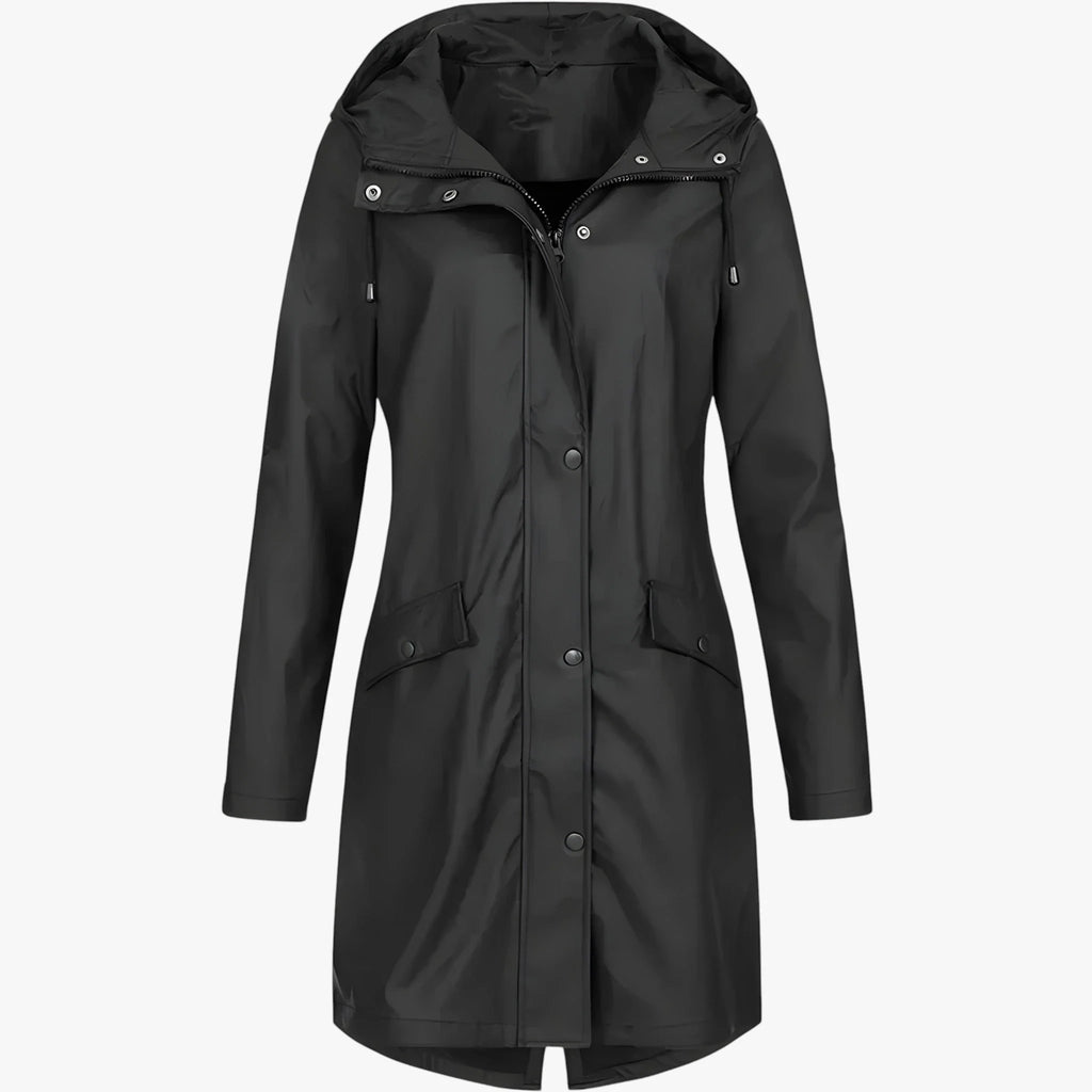 Amore | Women’s Long Breathable Rain Jacket with Lining and Pockets