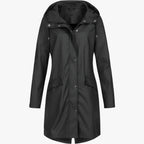 Amore | Women’s Long Breathable Rain Jacket with Lining and Pockets