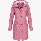 Amore | Women’s Long Breathable Rain Jacket with Lining and Pockets