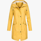 Amore | Women’s Long Breathable Rain Jacket with Lining and Pockets