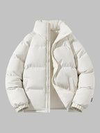 Mane | Men's Puffer Jacket | Quilted Zip-Up Beige