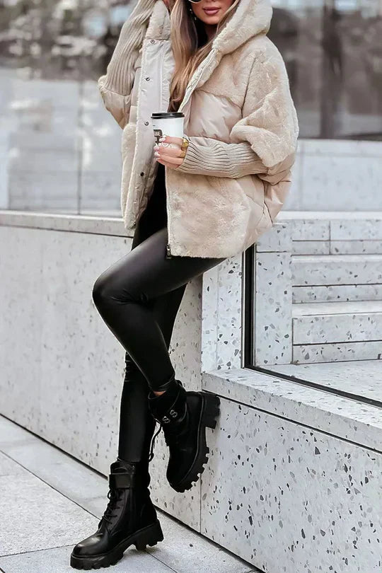 Dôre | Women’s Warm Winter Jacket for Style and Comfort Beige