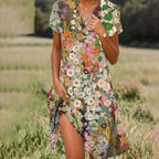 Chāme | Women’s Breathable Midi Summer Dress Yellow