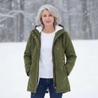 Luna | Women's Quilted Winter Coat - Warm Padded Puffer & Longline Hooded Parka