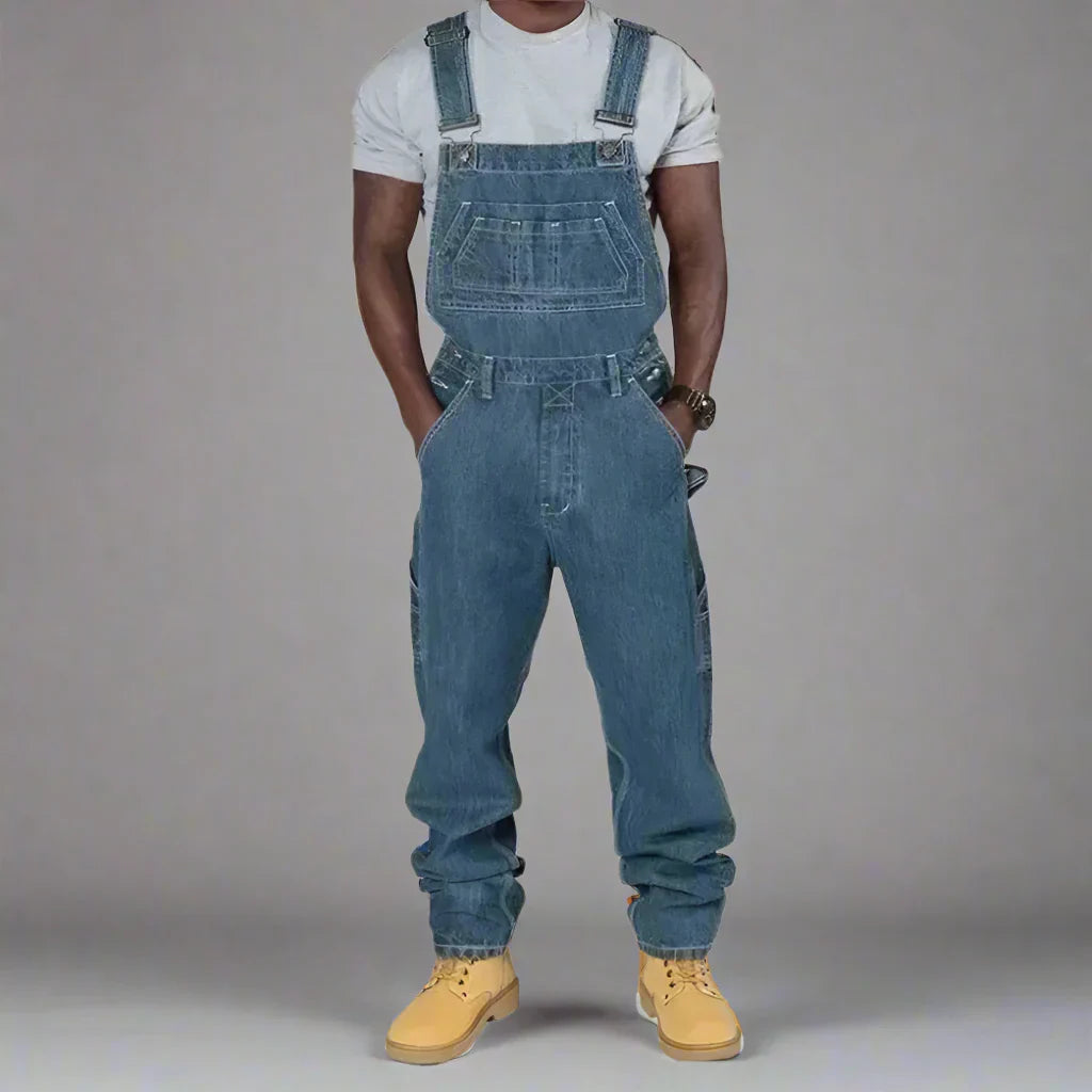 Hermosa | Men’s Denim Overalls with Straight Leg and Functional Pockets
