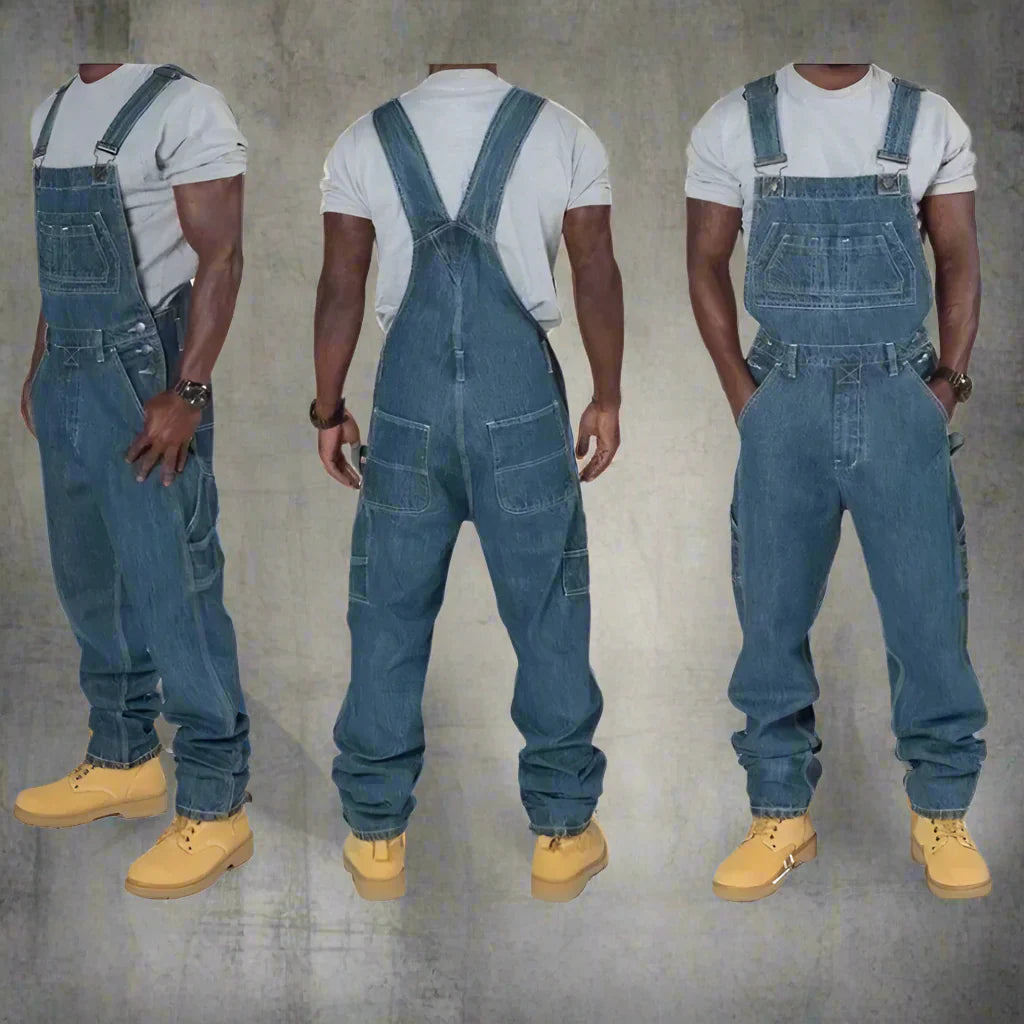 Hermosa | Men’s Denim Overalls with Straight Leg and Functional Pockets