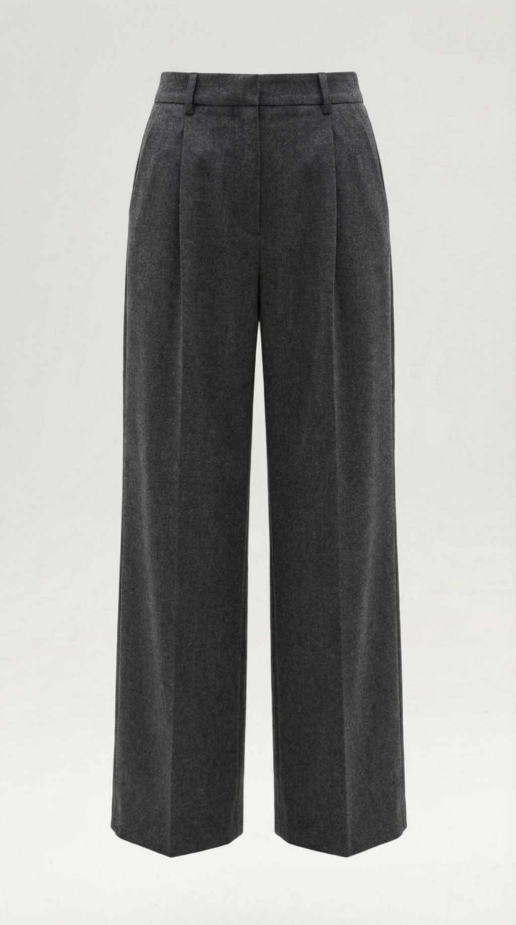 Women's Pleated Straight-Cut Trousers – High-Rise Tailored Fit & Classic Style