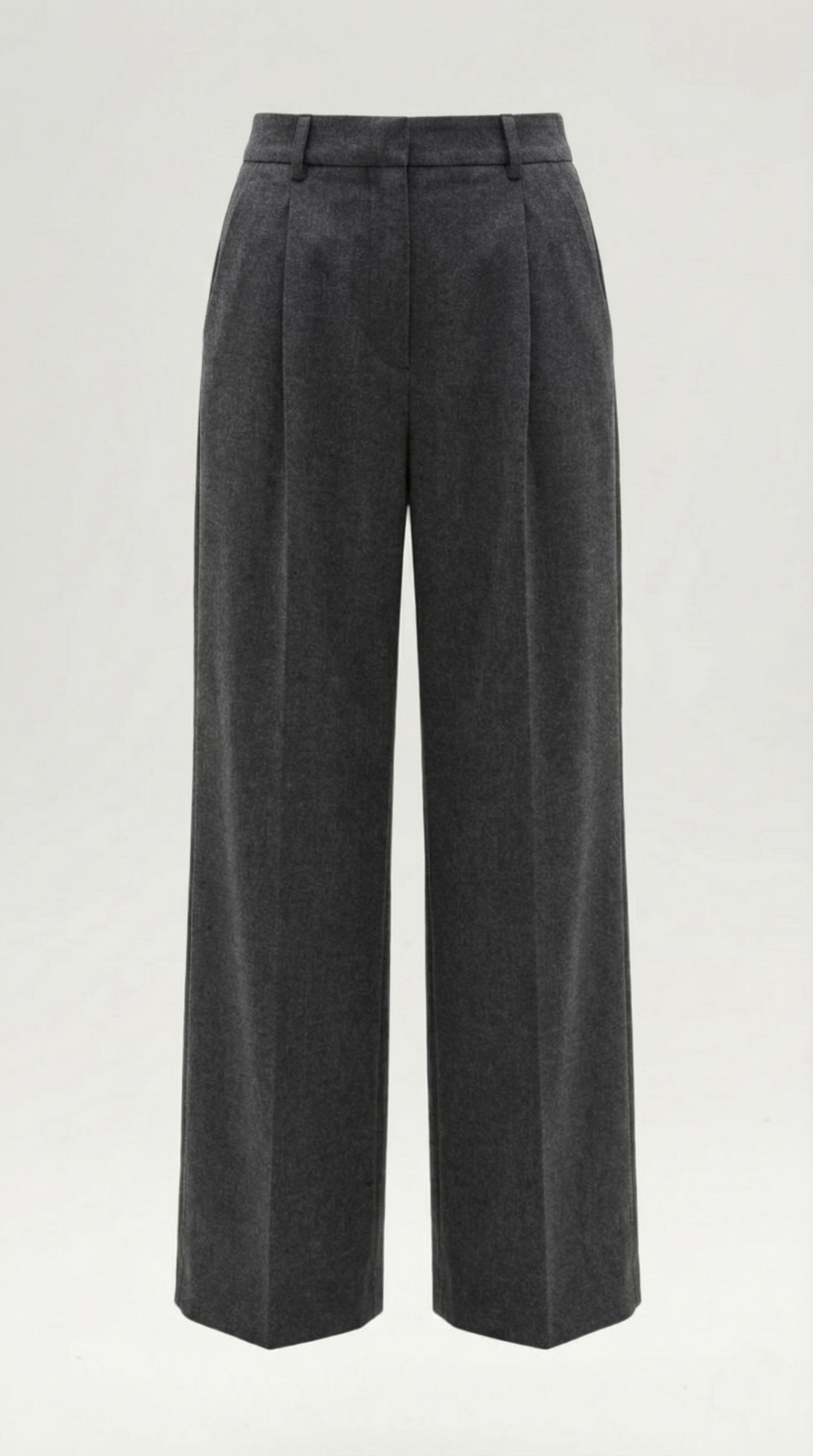 Women's Pleated Straight-Cut Trousers – High-Rise Tailored Fit & Classic Style