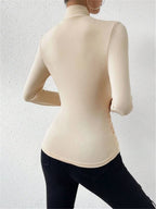 Lyra | Draped Crossover Long Sleeve Top – Chic Artisan Grace & Refined Slimming Silhouette