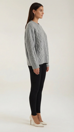 Women's Chunky Knit Sweater – Oversized Relaxed Fit & Soft Winter Layer