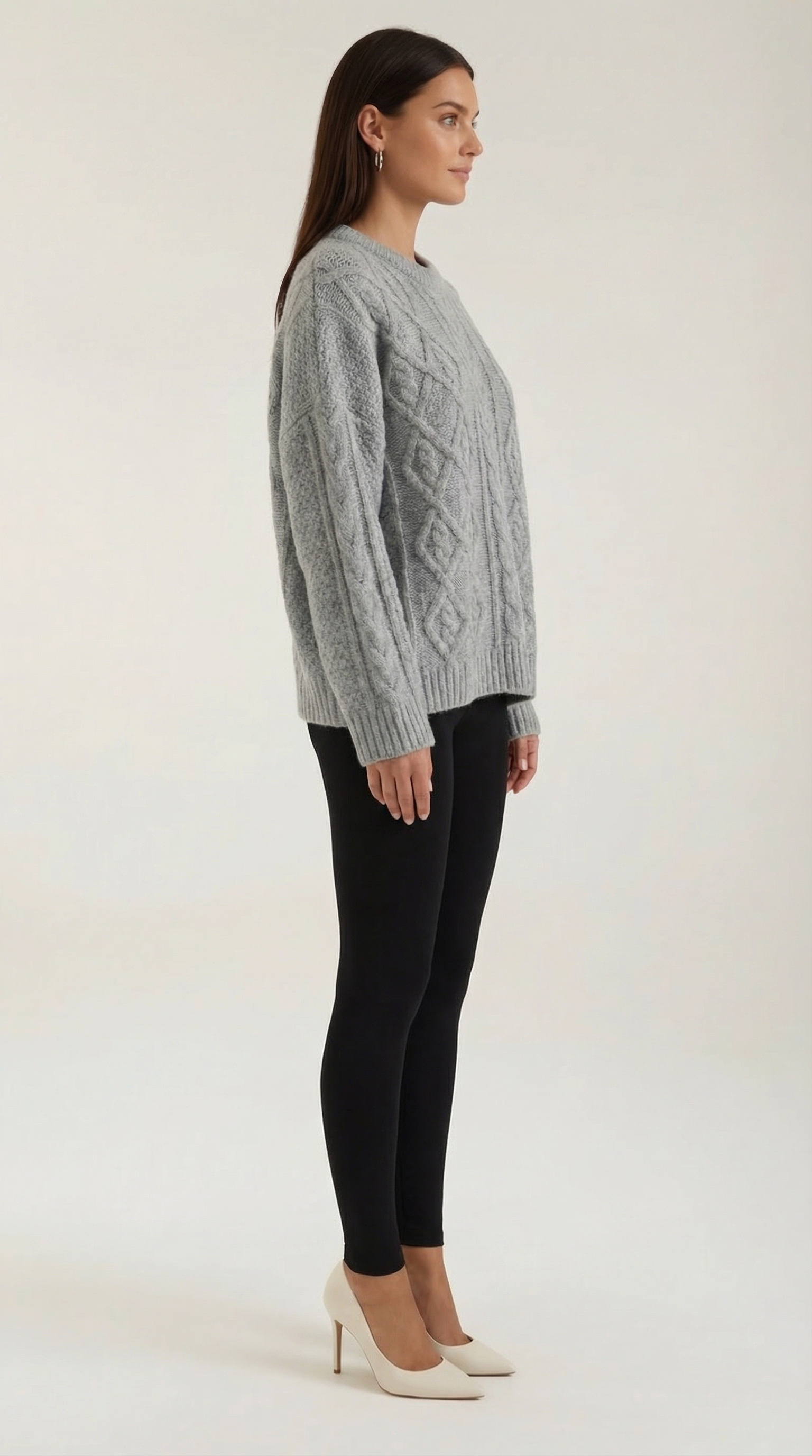 Women's Chunky Knit Sweater – Oversized Relaxed Fit & Soft Winter Layer