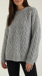 Women's Chunky Knit Sweater – Oversized Relaxed Fit & Soft Winter Layer