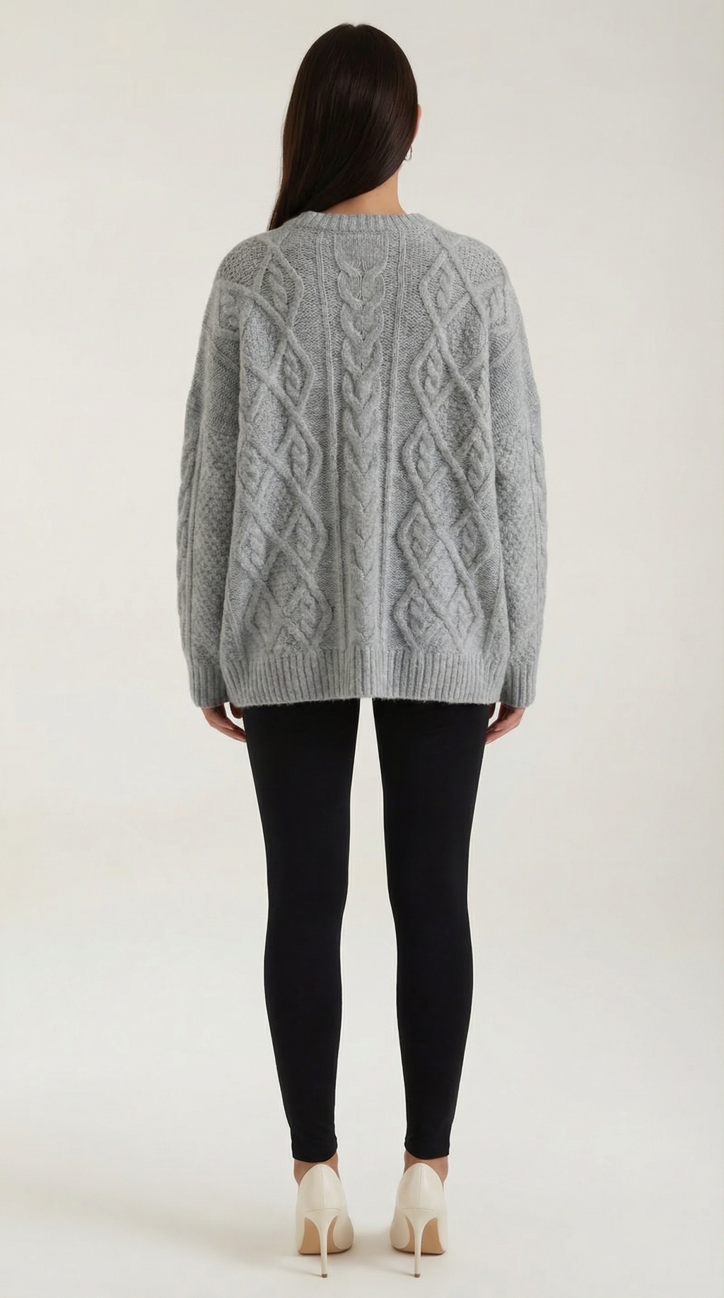 Women's Chunky Knit Sweater – Oversized Relaxed Fit & Soft Winter Layer
