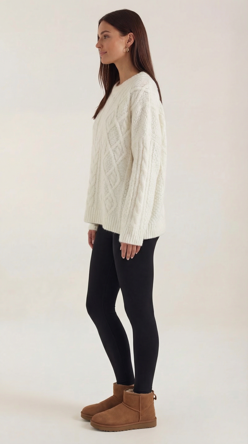 Women's Chunky Knit Sweater – Oversized Relaxed Fit & Soft Winter Layer