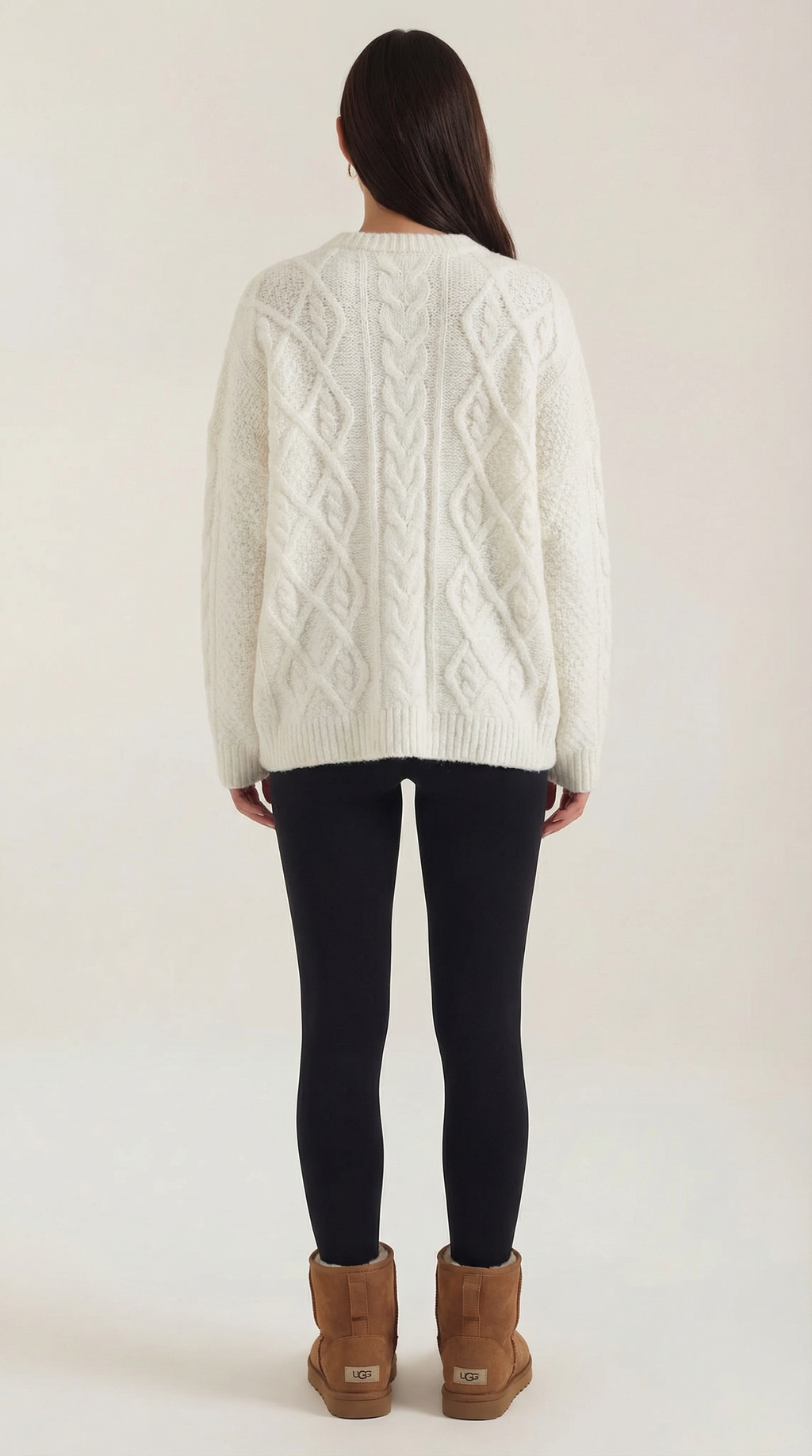 Women's Chunky Knit Sweater – Oversized Relaxed Fit & Soft Winter Layer