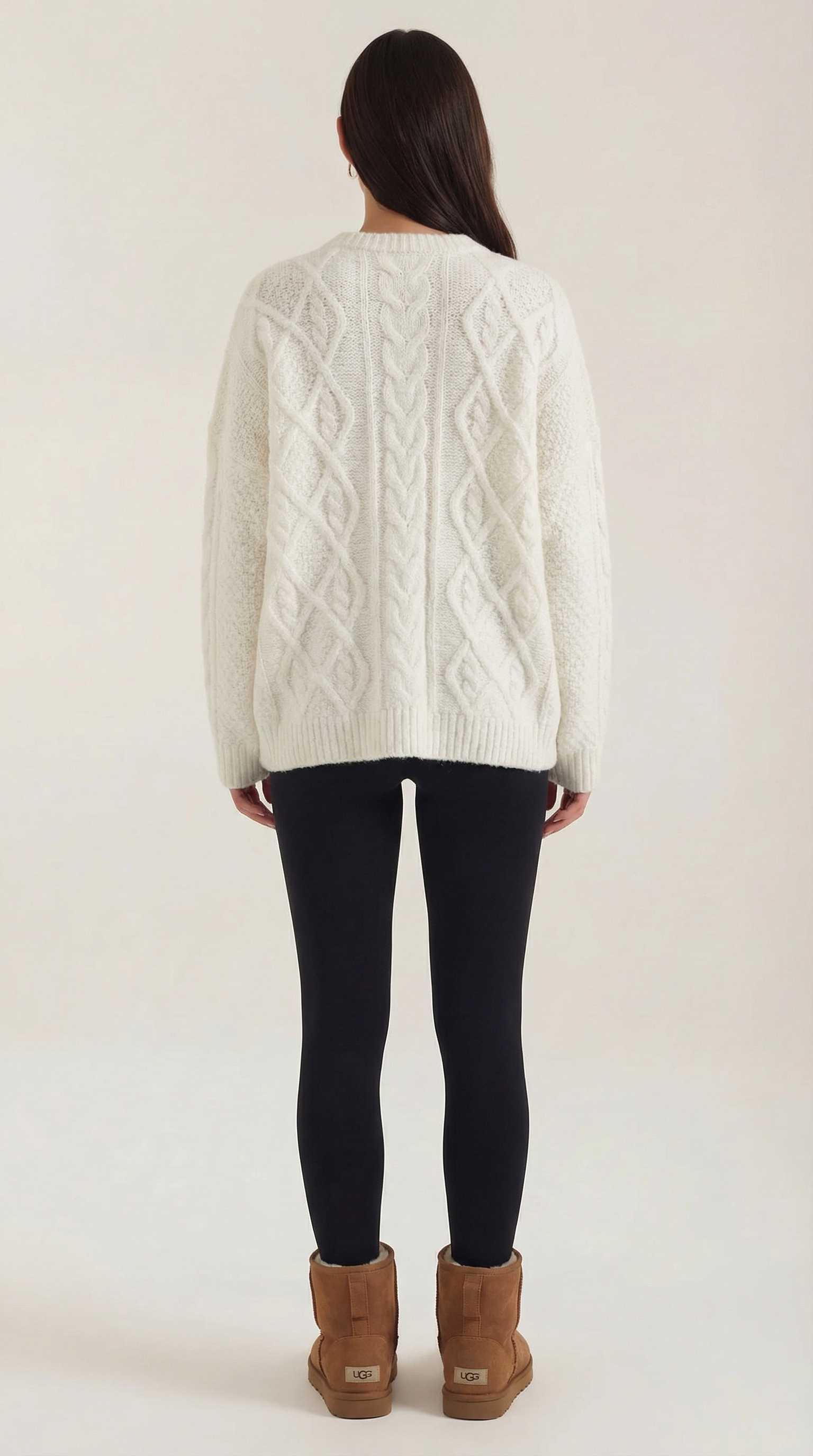 Women's Chunky Knit Sweater – Oversized Relaxed Fit & Soft Winter Layer