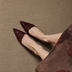 Elar | Genuine Leather Heels – Luxury Designer Block Pumps & Slimming Classic Mule Footwear