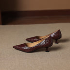 Elar | Genuine Leather Heels – Luxury Designer Block Pumps & Slimming Classic Mule Footwear