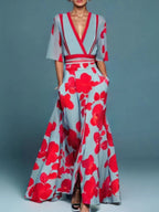 Vienne | Elegant Dresses for Women - V-Neck & Defined Waist Blue