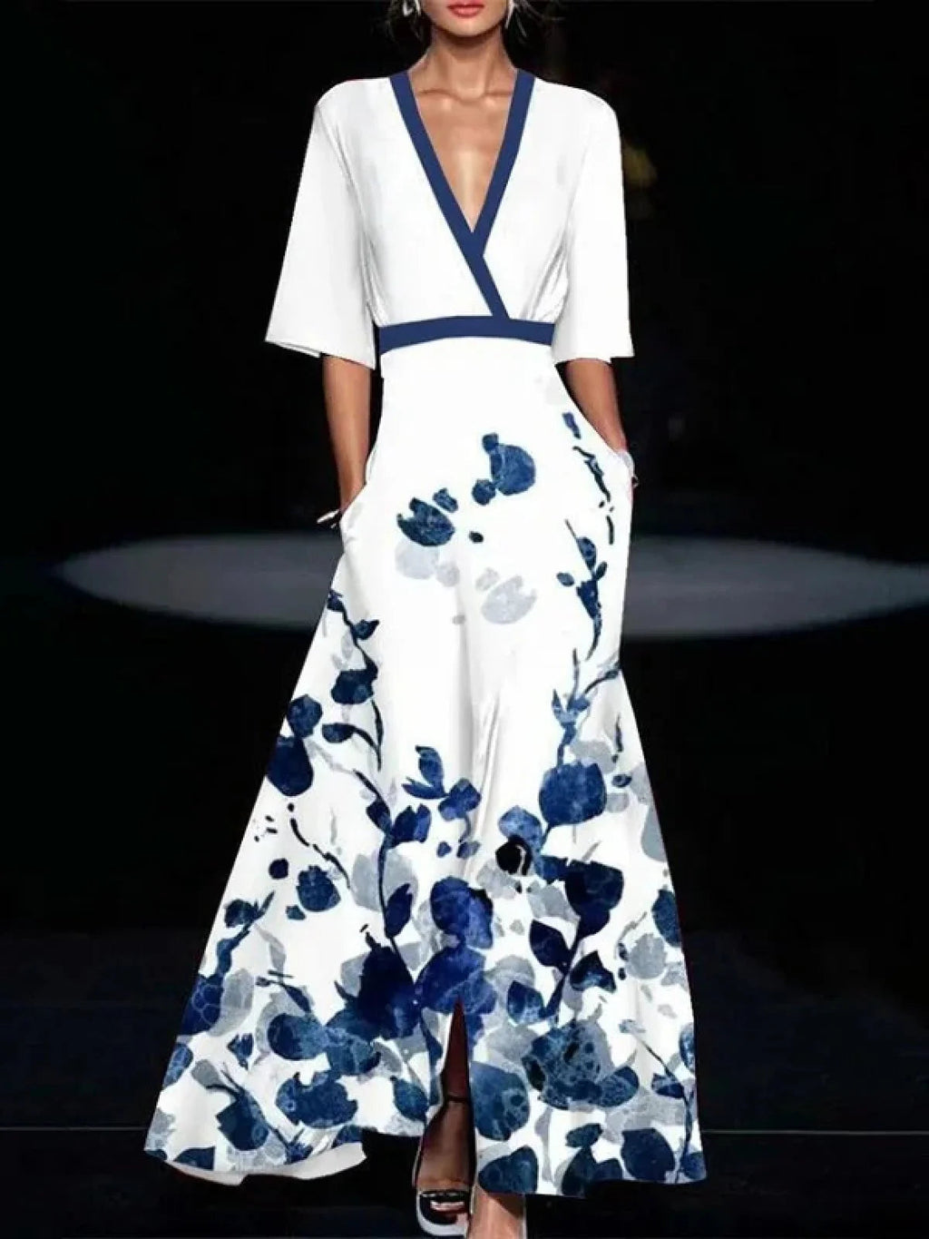 Vienne | Elegant Dresses for Women - V-Neck & Defined Waist White