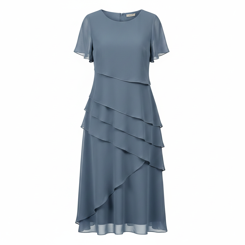 Panora | Elegant Women's Dress - Slimming Effect & Ruffle Drape