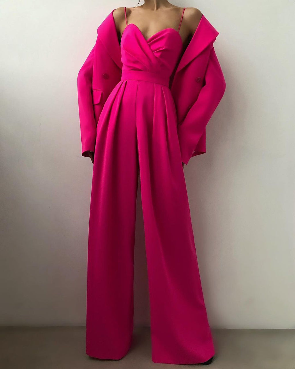 Amora | Elegant Women's Overall - High-waisted & Slender Silhouette Pink