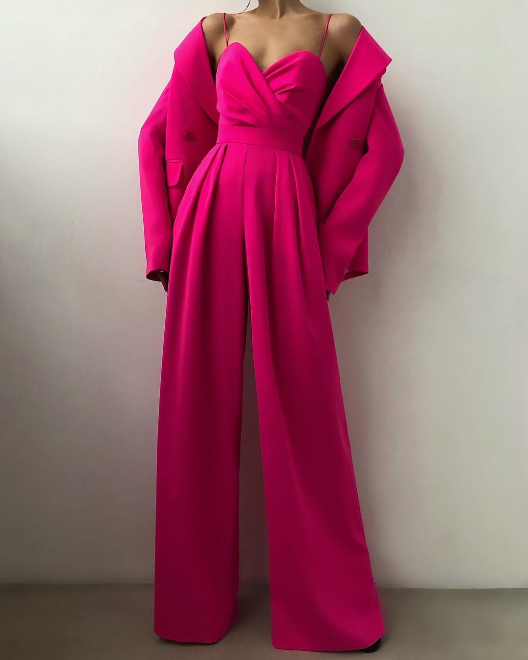 Amora | Elegant Women's Overall - High-waisted & Slender Silhouette Pink