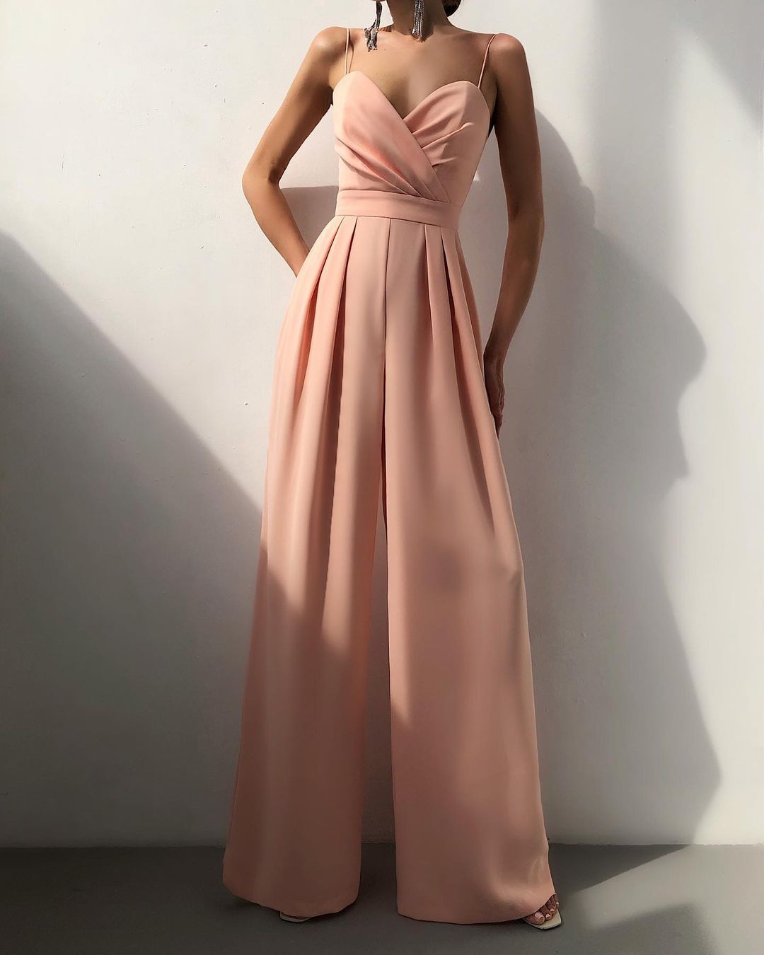 Amora | Elegant Women's Overall - High-waisted & Slender Silhouette Light Pink
