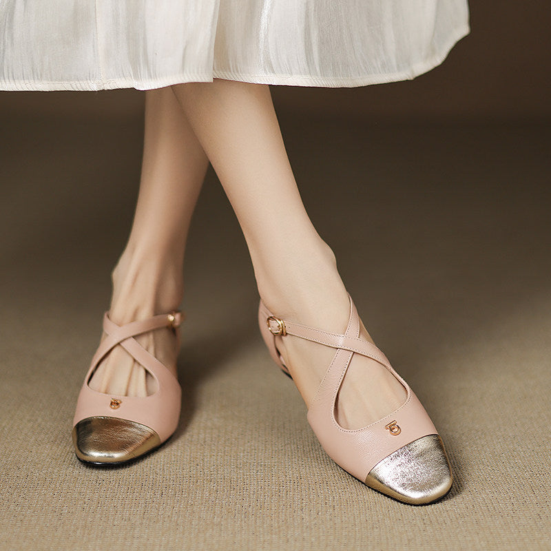 Elene | Genuine Leather Mary-Jane Flats – Luxury Designer Ballet Flat & Tailored Comfort