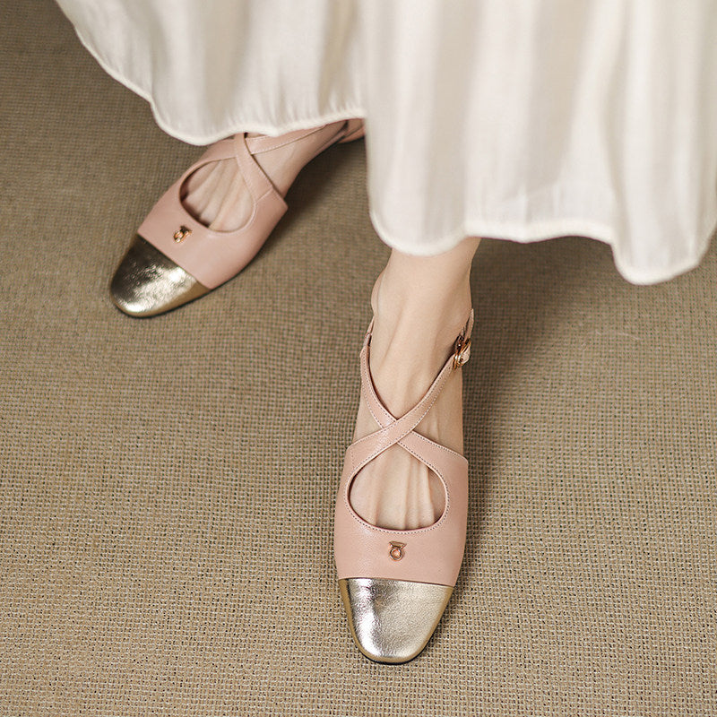 Elene | Genuine Leather Mary-Jane Flats – Luxury Designer Ballet Flat & Tailored Comfort