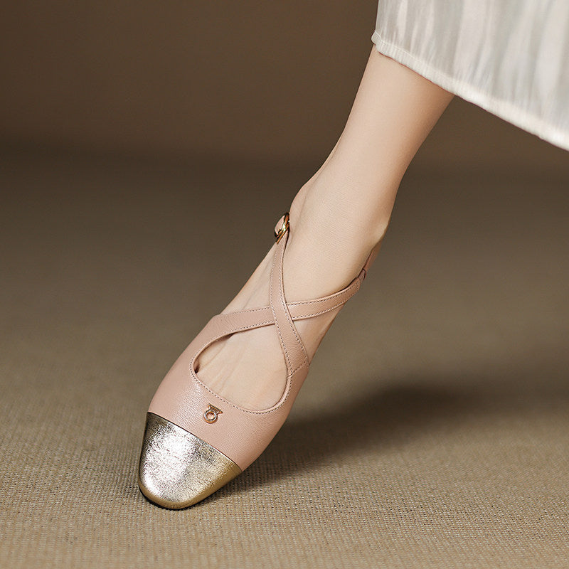 Elene | Genuine Leather Mary-Jane Flats – Luxury Designer Ballet Flat & Tailored Comfort