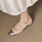 Elene | Genuine Leather Mary-Jane Flats – Luxury Designer Ballet Flat & Tailored Comfort
