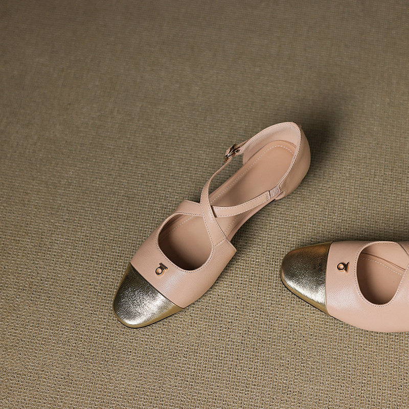 Elene | Genuine Leather Mary-Jane Flats – Luxury Designer Ballet Flat & Tailored Comfort