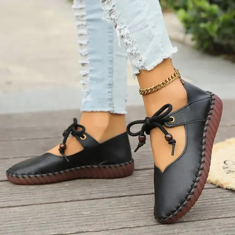 Aura | Women's Casual Lace-Up Shoes – Luxury Designer Leather Sneakers & Tailored Comfort Walking Footwear