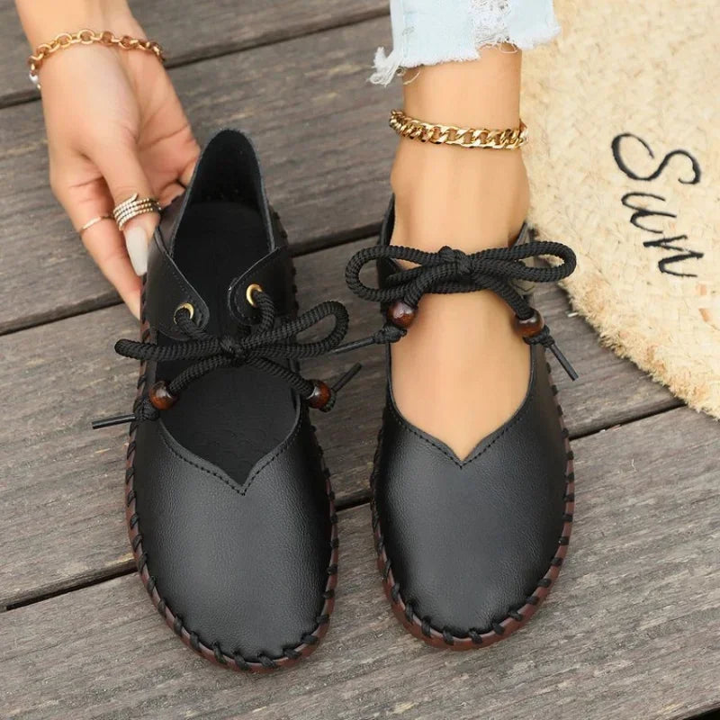 Aura | Women's Casual Lace-Up Shoes – Luxury Designer Leather Sneakers & Tailored Comfort Walking Footwear