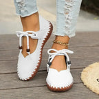 Aura | Women's Casual Lace-Up Shoes – Luxury Designer Leather Sneakers & Tailored Comfort Walking Footwear