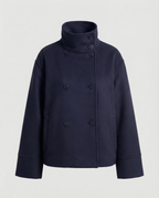 Camilla | Modern and Warm Short Jacket with High Collar Black